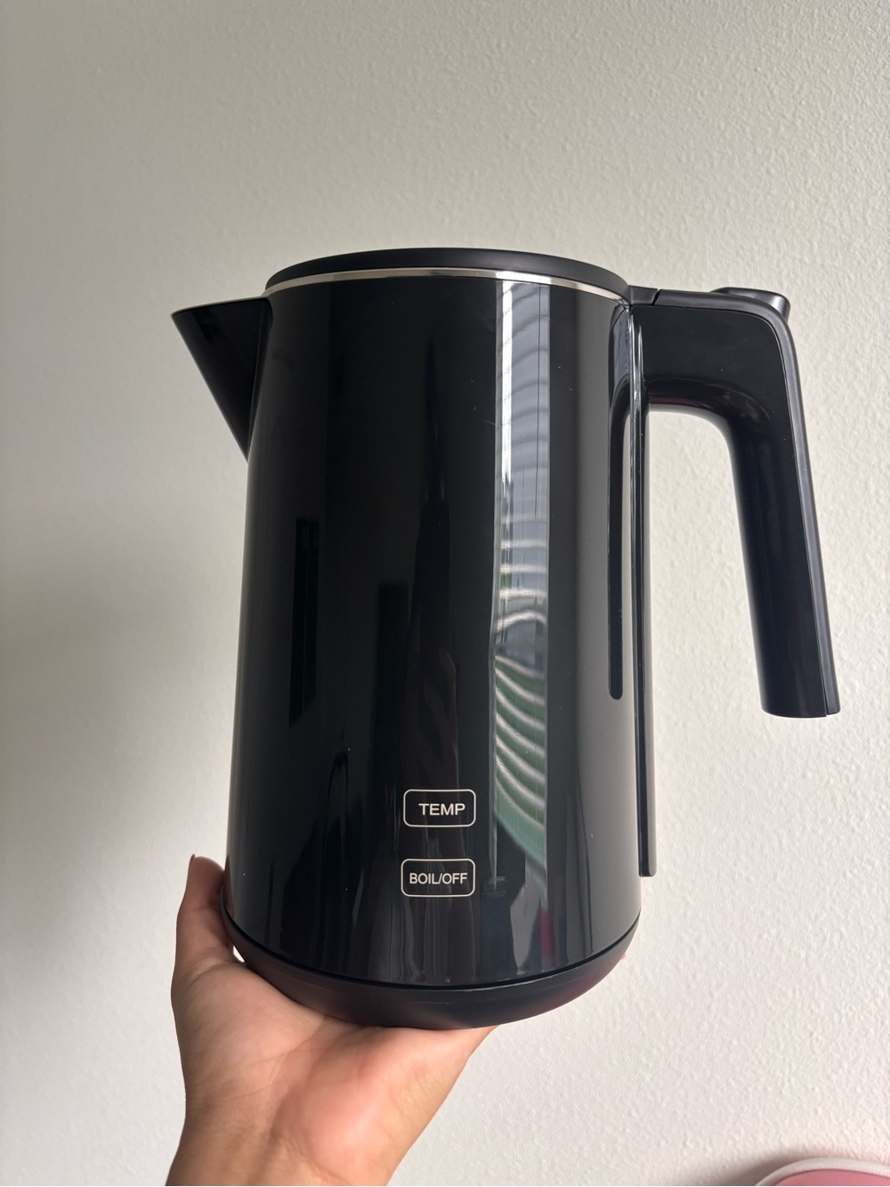 Electric Temperature-Control Kettle in Black